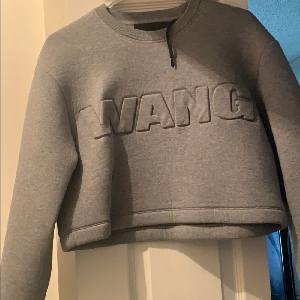 Alexander wang  crop scuba hoodie